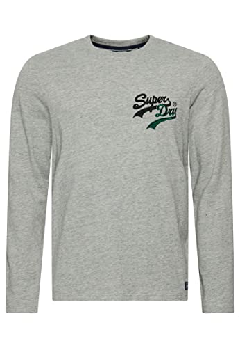 Superdry Mens Vintage VL Interest L/S TOP T-Shirt, Athletic Grey Marl, XX-Large von Superdry