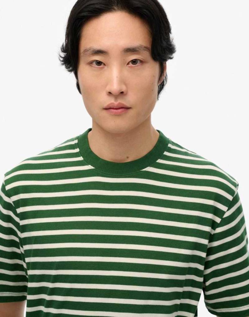 Superdry - Merchant - T-Shirt in gestreiftem Grün von Superdry