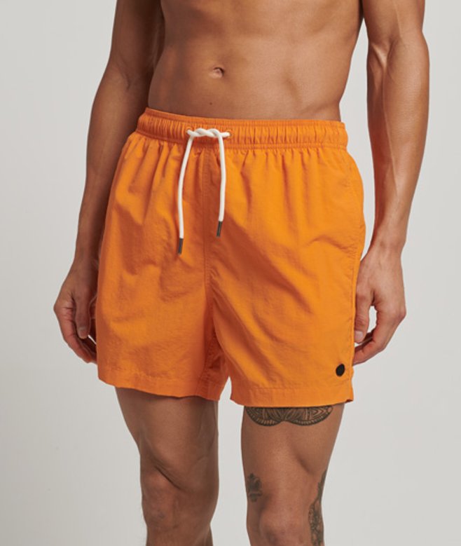 Superdry Orange Herren Badeshorts aus Recyceltem Material, Größe: L - Größe: L von Superdry