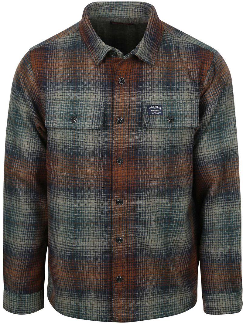 Superdry Overshirt Miller Wool Blend Ombre Multicolour - Größe XXL von Superdry
