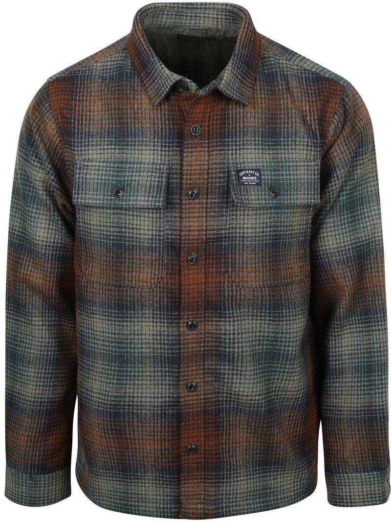 Superdry Overshirt Miller Wool Blend Ombre Multicolour - Größe XXL von Superdry