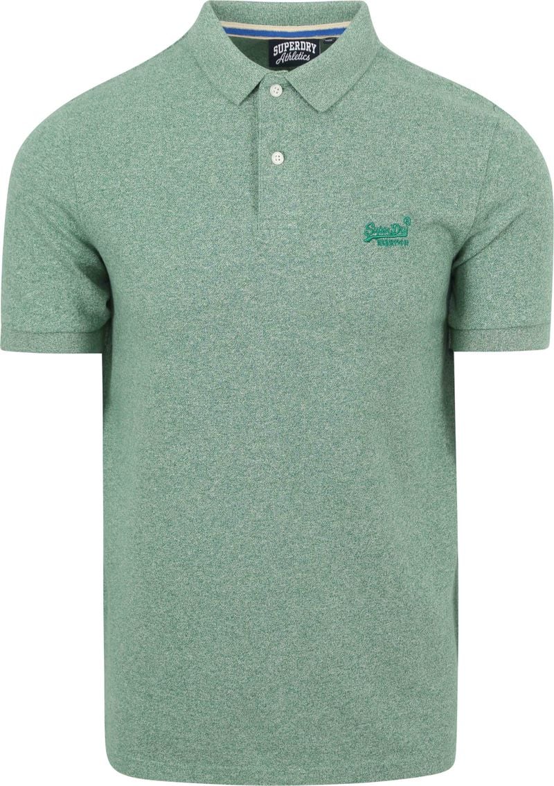 Superdry Piqué Poloshirt Melange Grün - Größe XXL von Superdry