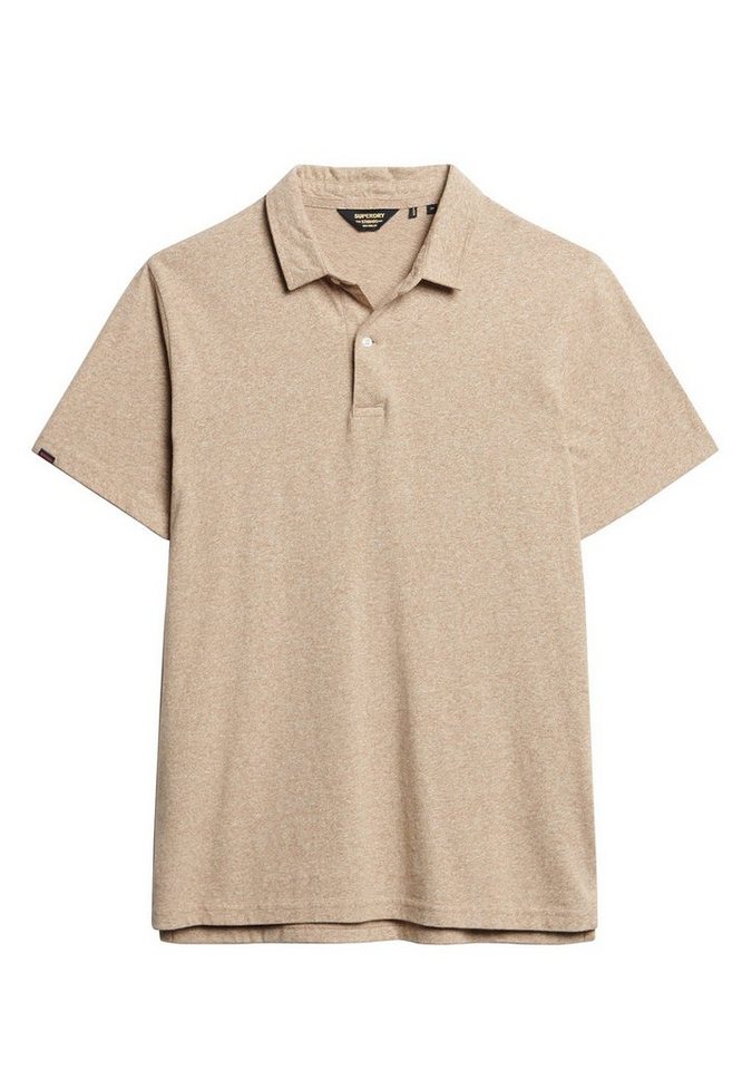 Superdry Poloshirt Superdry Herren Polo STUDIOS JERSEY POLO Light Tan Brown Grit Beige von Superdry