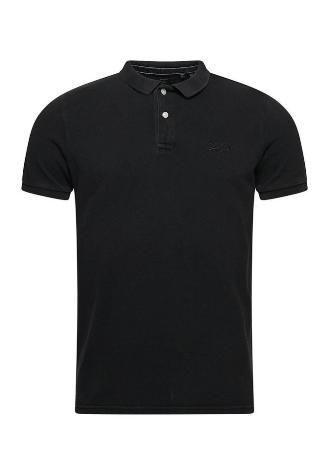 Superdry Poloshirt Superdry Herren Polo VINT DESTROY POLO Vintage Black Schwarz von Superdry