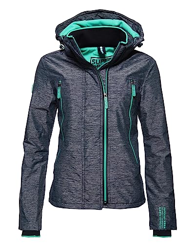 Superdry Pop Zip Velocity Windcheater Navy Mega Grit/Cool Mint S von Superdry