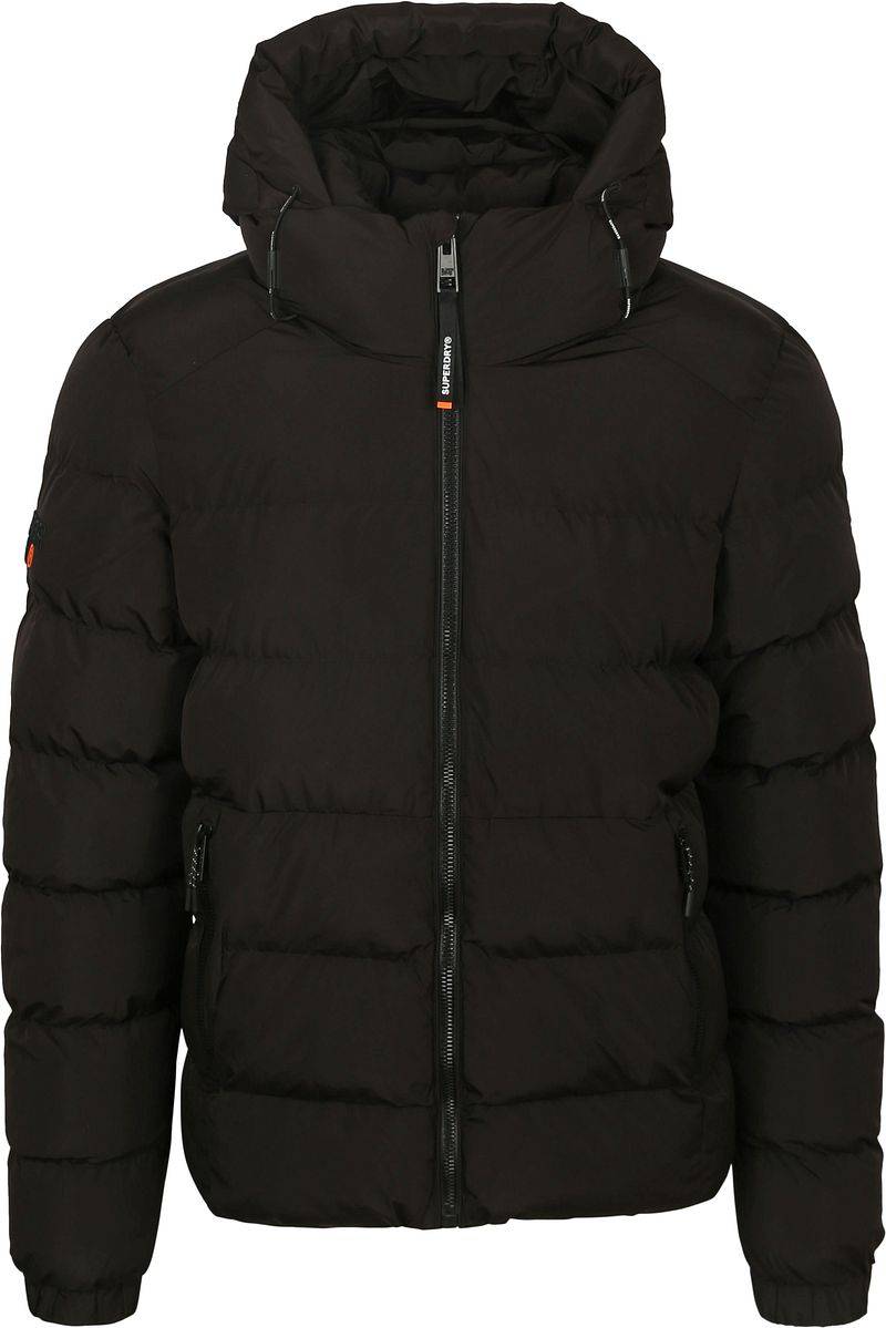 Superdry Pufferjacke Hooded Schwarz - Größe XXL von Superdry