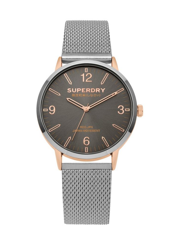 Superdry Quarzuhr, SYG259SM Herren Analog Quarz Uhr mit Edelstahl Armband von Superdry