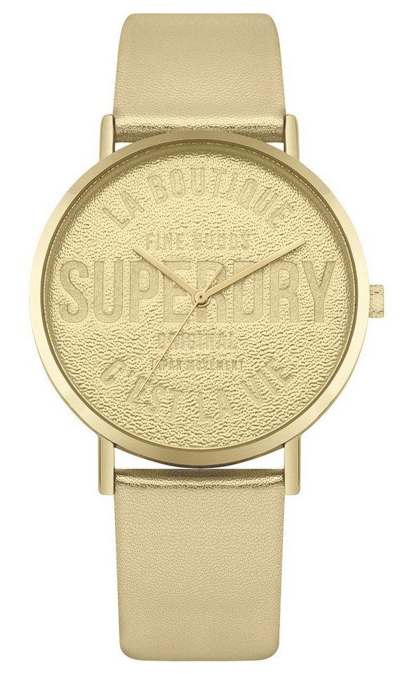 Superdry Quarzuhr Superdry Damen Analog Quarz Uhr mit Leder Armband SYL251G, Superdry Damen Analog Quarz Uhr mit Leder Armband SYL251G von Superdry