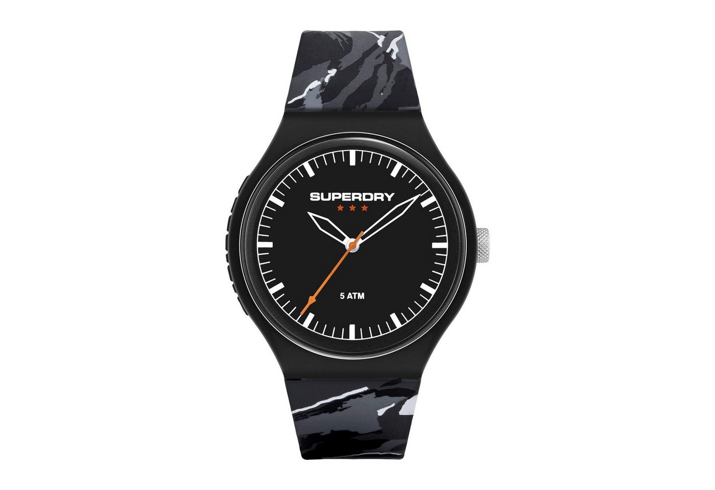 Superdry Quarzuhr, Superdry Herren Analog Quarz Uhr mit Silicone Armband SYG270EB von Superdry