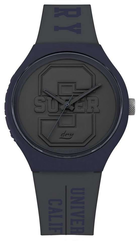 Superdry Quarzuhr, Superdry Herren Analog Quarz Uhr mit Silikon Armband SYG240EU von Superdry