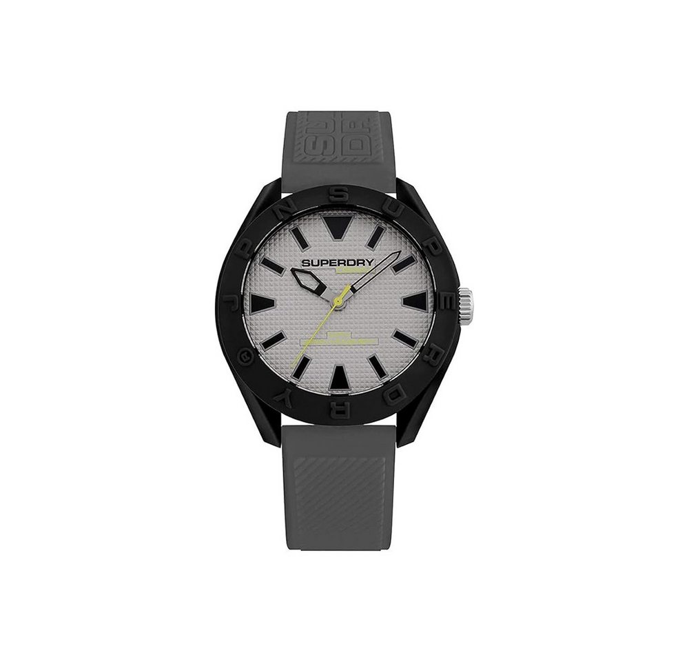 Superdry Quarzuhr, Superdry Herren Analog Quarz Uhr mit Silikon Armband SYG243EE von Superdry