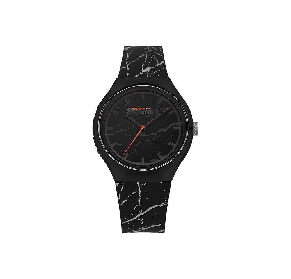 Superdry Quarzuhr, Superdry Herren Analog Quarz Uhr mit Silikon Armband SYG253BE von Superdry