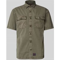 Superdry Regular Fit Freizeithemd mit 1/2-Arm Modell 'Military' in Khaki, Größe L Superdry Regular Fit Freizeithemd mit 1/2-Arm Modell 'Military' in Khaki, Größe L von Superdry