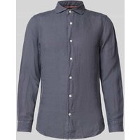 Superdry Regular Fit Leinenhemd mit Haifischkragen Modell 'Vacation' in Anthrazit, Größe M Superdry Regular Fit Leinenhemd mit Haifischkragen Modell 'Vacation' in Anthrazit, Größe M von Superdry