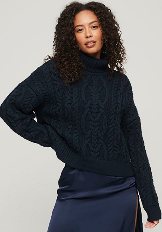 Superdry Strickpullover VINTAGE HIGH NECK CABLE KNIT von Superdry