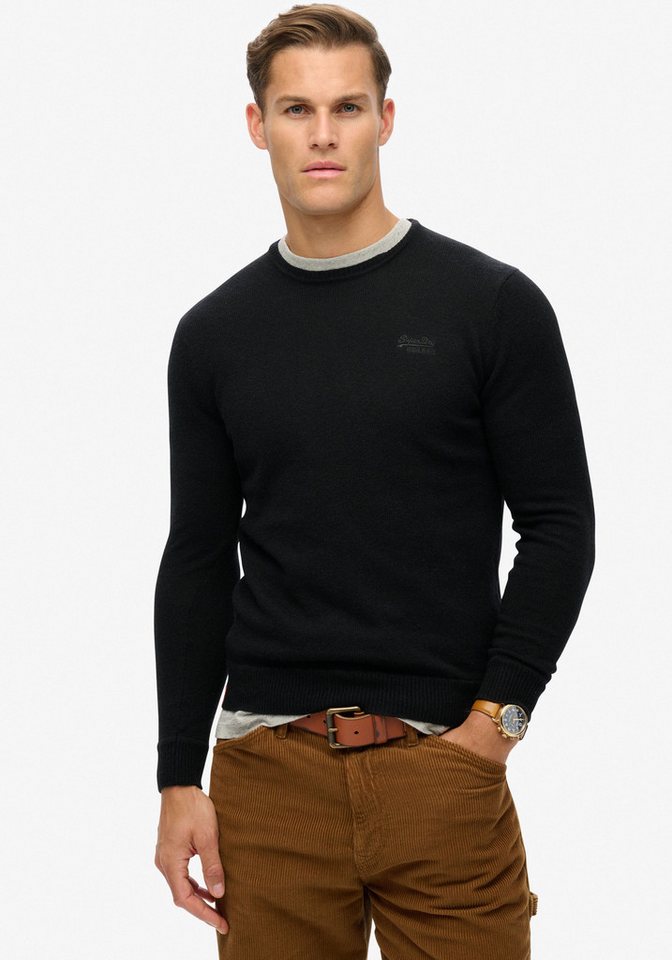 Superdry Rundhalspullover ESSENTIAL SLIM FIT CREW JUMPER von Superdry