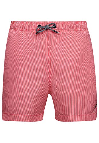 Superdry SD Studios Swim Short Boardshorts, Herren Rouge Red Stripe, XL von Superdry