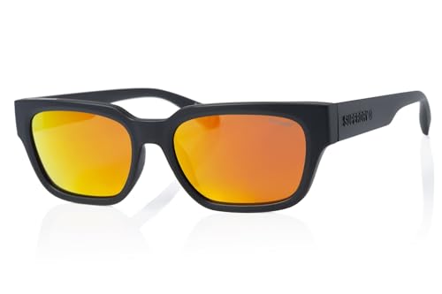 Superdry SDS 5004 Mens Sunglasses 104 Matte Black/Orange Mirror von Superdry