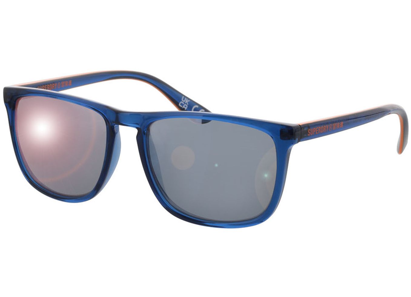 Superdry SDS Shockwave 185 55-17 Sonnenbrille ohne Sehstärke, Damen/Herren, Vollrand, Eckig von Superdry