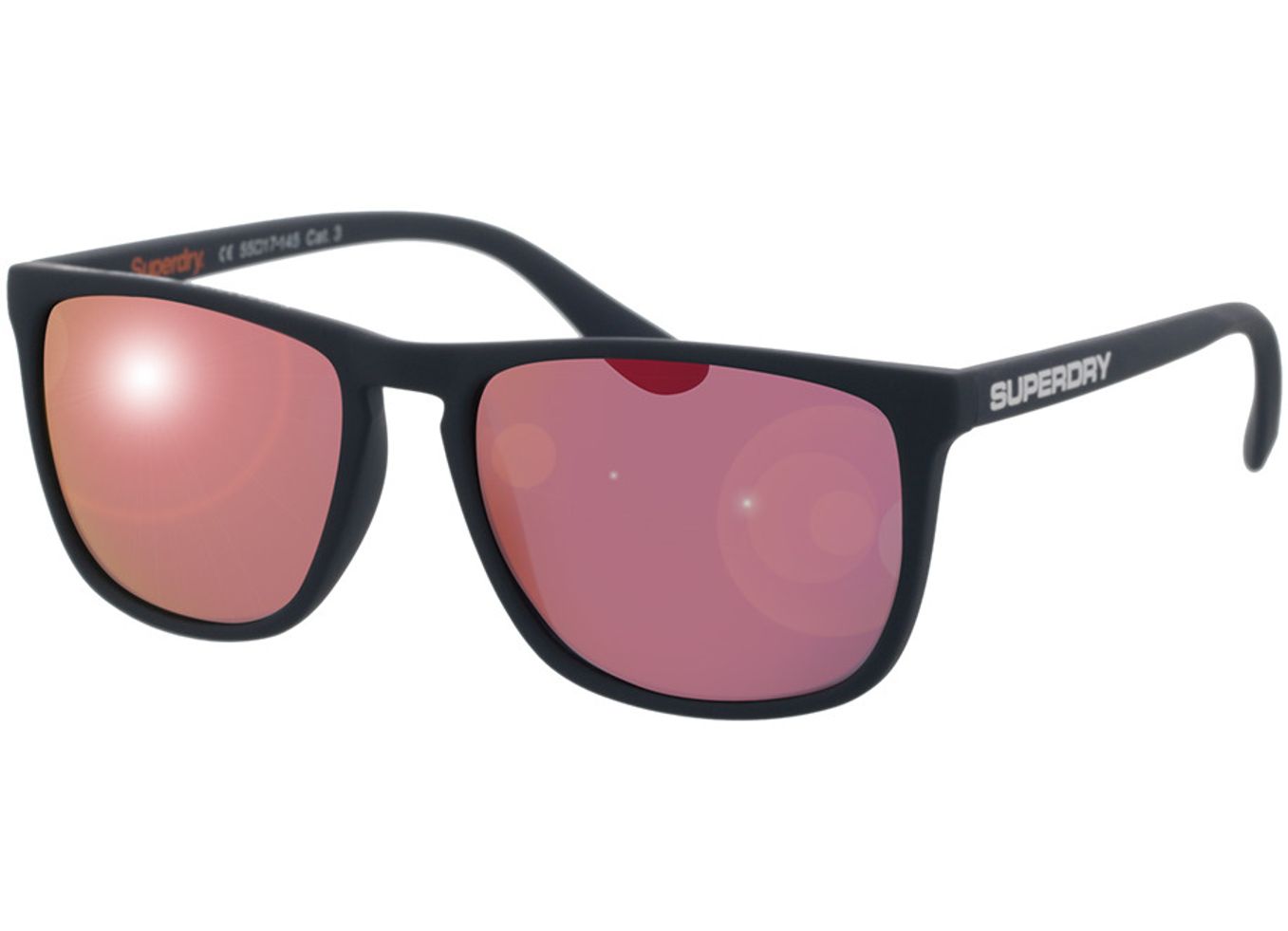 Superdry SDS Shockwave 189 55-17 Sonnenbrille mit Sehstärke erhältlich, Damen/Herren, Vollrand, Eckig von Superdry