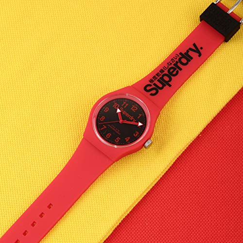 Superdry Herren Analog Quarz Uhr mit Silikon Armband SYG-SYG164RB von Superdry