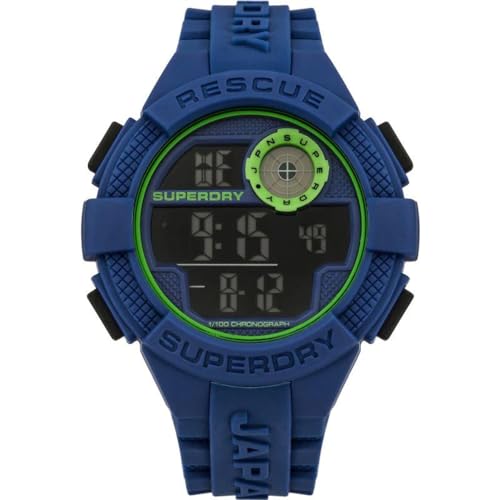 Superdry Herren Digital Quarz Uhr mit Silikon Armband SYG193U von Superdry