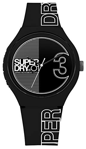 Superdry Herren Analog Quarz Uhr mit Silikon Armband SYG239BW Superdry Herren Analog Quarz Uhr mit Silikon Armband SYG239BW von Superdry