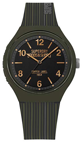 Superdry Herren Analog Quarz Uhr mit Silikon Armband SYG252N von Superdry