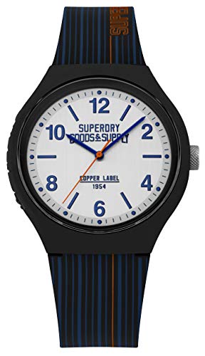 Superdry Herren Analog Quarz Uhr mit Silikon Armband SYG252U von Superdry