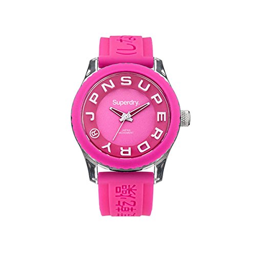 Superdry Damen Analog Quarz Uhr mit Silikon Armband SYL146P von Superdry