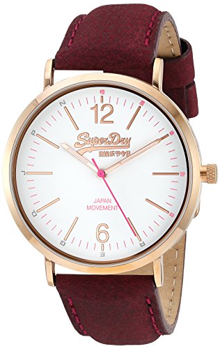 Superdry Damen Analog Quarz Uhr mit Leder Armband SYL-SYL194V von Superdry