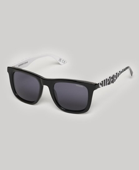 Superdry Schwarz Herren Sdr Trailsman Sonnenbrille mit Logodruck, Größe: Einheitsgröße - Größe: Einheitsgröße von Superdry