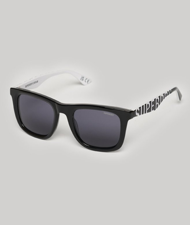 Superdry Schwarz Herren Sdr Trailsman Sonnenbrille mit Logodruck, Größe: Einheitsgröße - Größe: Einheitsgröße von Superdry