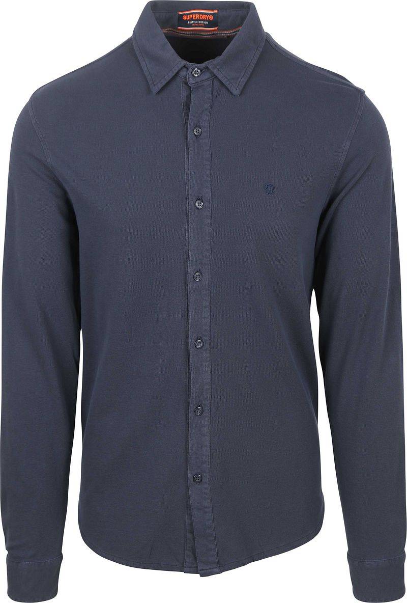 Superdry Shirt Vintage Destroy Pique Sailing Navy - Größe M von Superdry