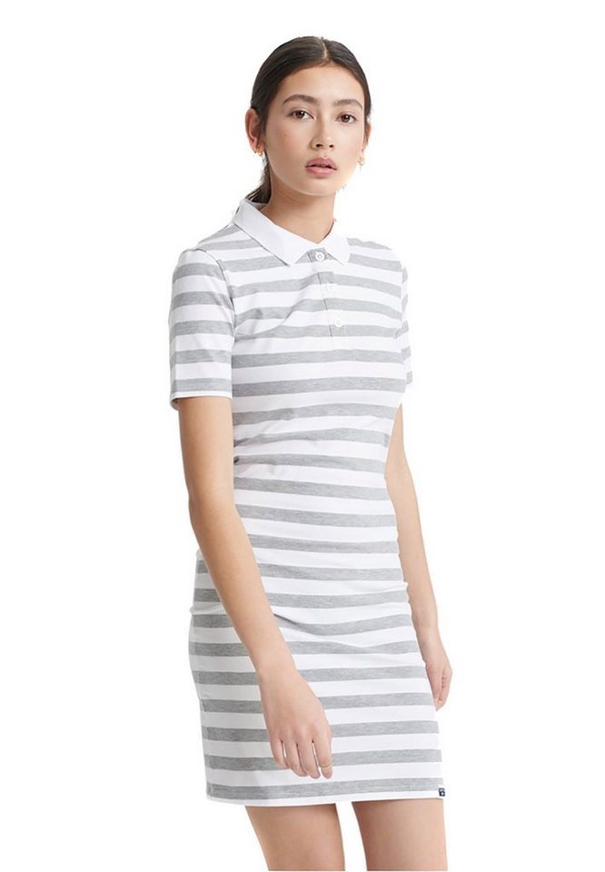 Superdry Sommerkleid Superdry Kleid Damen TILLY BODYCON RUGBY DRESS Grey Stripe von Superdry