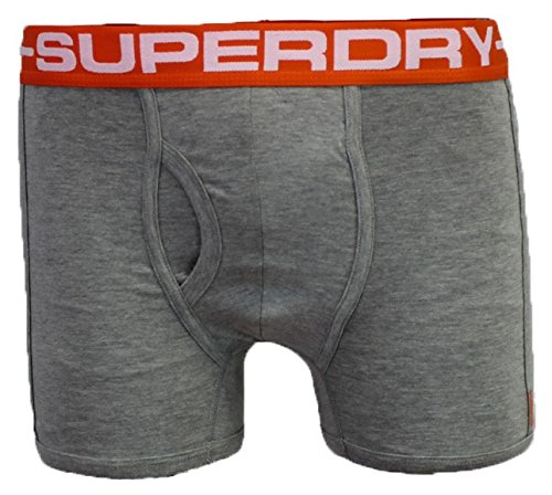 Superdry Sport Boxer Grey Marl/Orange Slim Fit , Farbe:Grau, Größe:S von Superdry