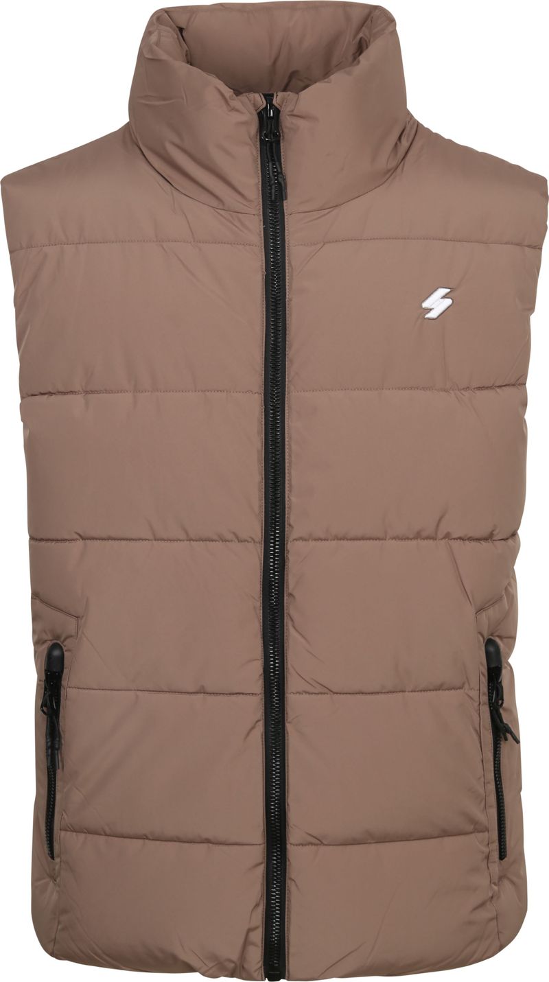 Superdry Sports Puffer Bodywarmer Beige - Größe XL von Superdry