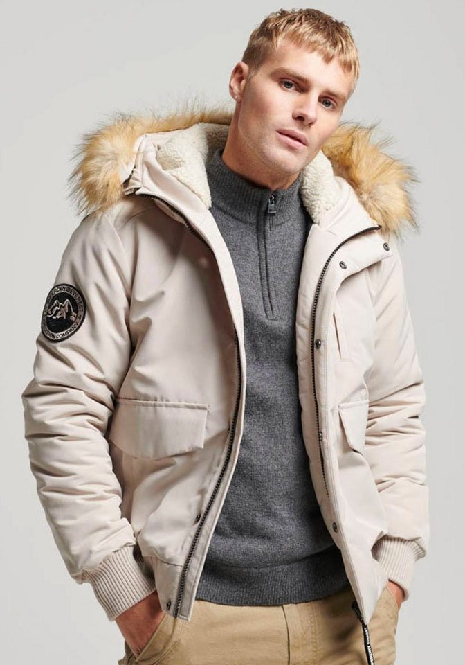 Superdry Steppjacke EVEREST HOODED PUFFER BOMBER von Superdry