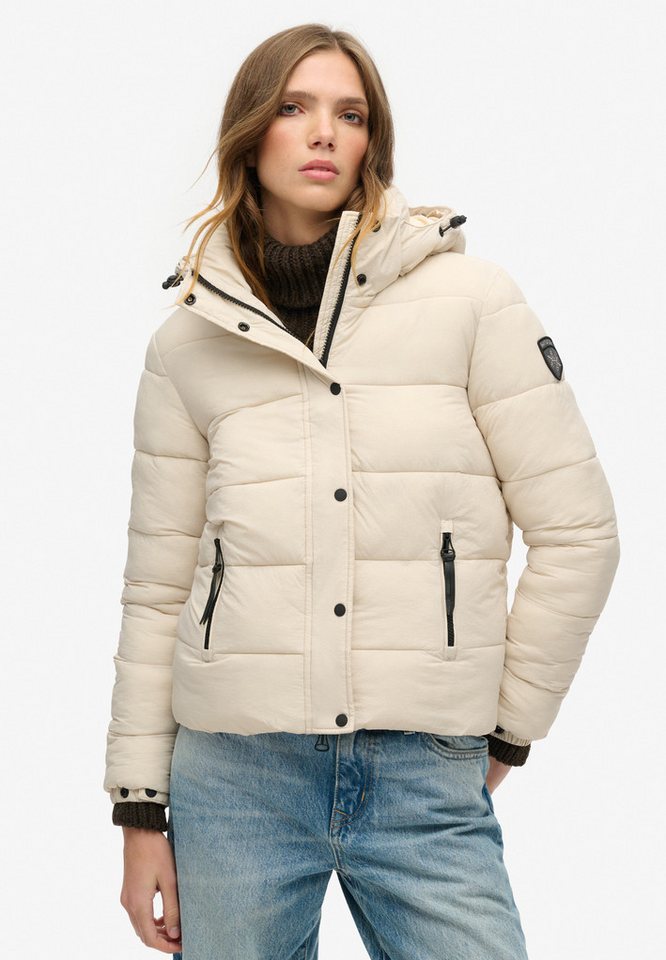 Superdry Steppjacke FAUX FUR SHORT HOOD PUFFER von Superdry