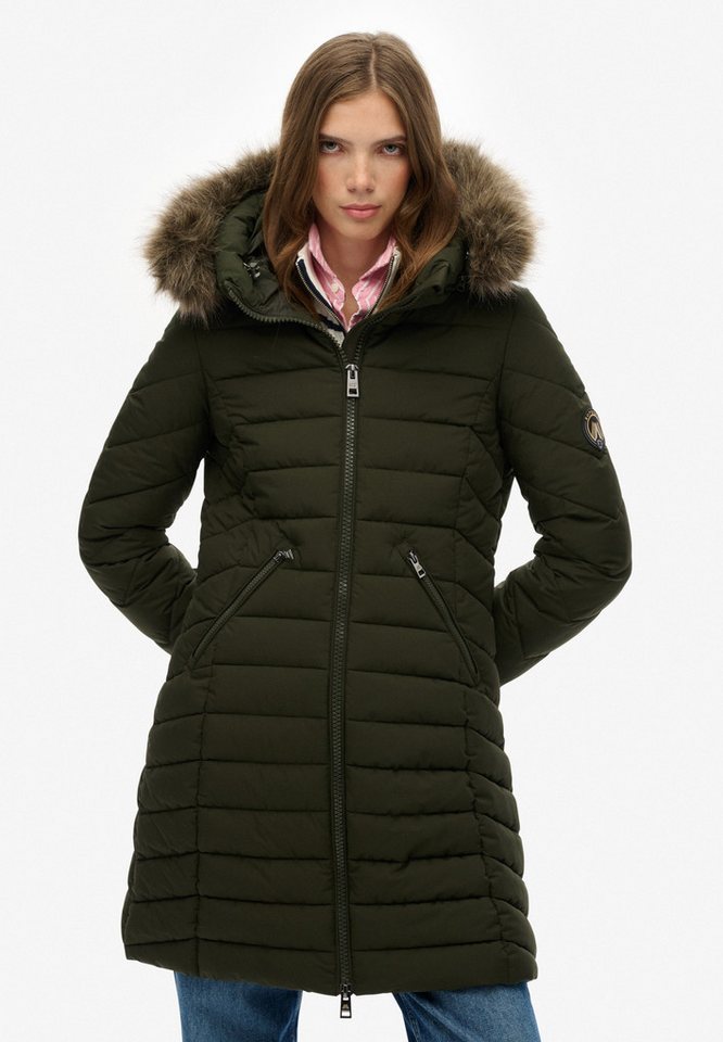 Superdry Steppjacke FUJI FAUX FUR HOOD MID LENGTH von Superdry