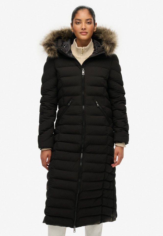 Superdry Steppjacke FUJI FAUX FUR HOODED LONGLINE von Superdry