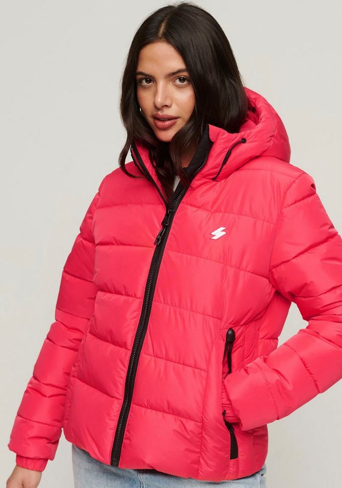 Superdry Steppjacke HOODED SPIRIT SPORTS PUFFER aus wasserabweisendem Material von Superdry