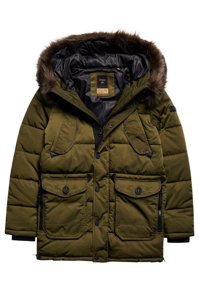 Superdry Steppjacke Superdry Herren Jacke CHINOOK PARKA 2.0 Khaki von Superdry