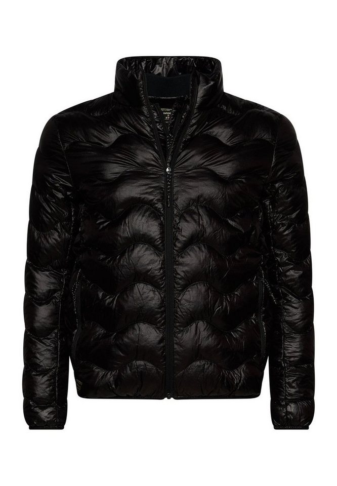 Superdry Steppjacke Superdry Herren Jacke VINTAGE NON HOODED MID LAYER Jet Black Schwarz von Superdry