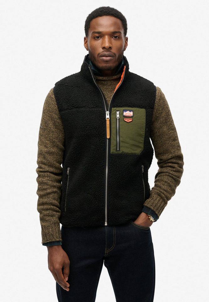 Superdry Steppweste VINTAGE RETRO FLEECE GILET von Superdry