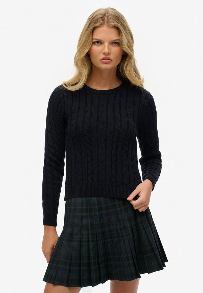 Superdry Strickpullover ESSENTIALS SLIM CABLE JUMPER von Superdry