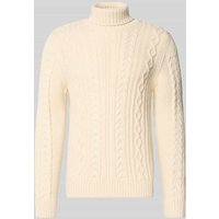 Superdry Strickpullover mit Zopfmuster Modell 'Jacob' in Offwhite, Größe XXL von Superdry