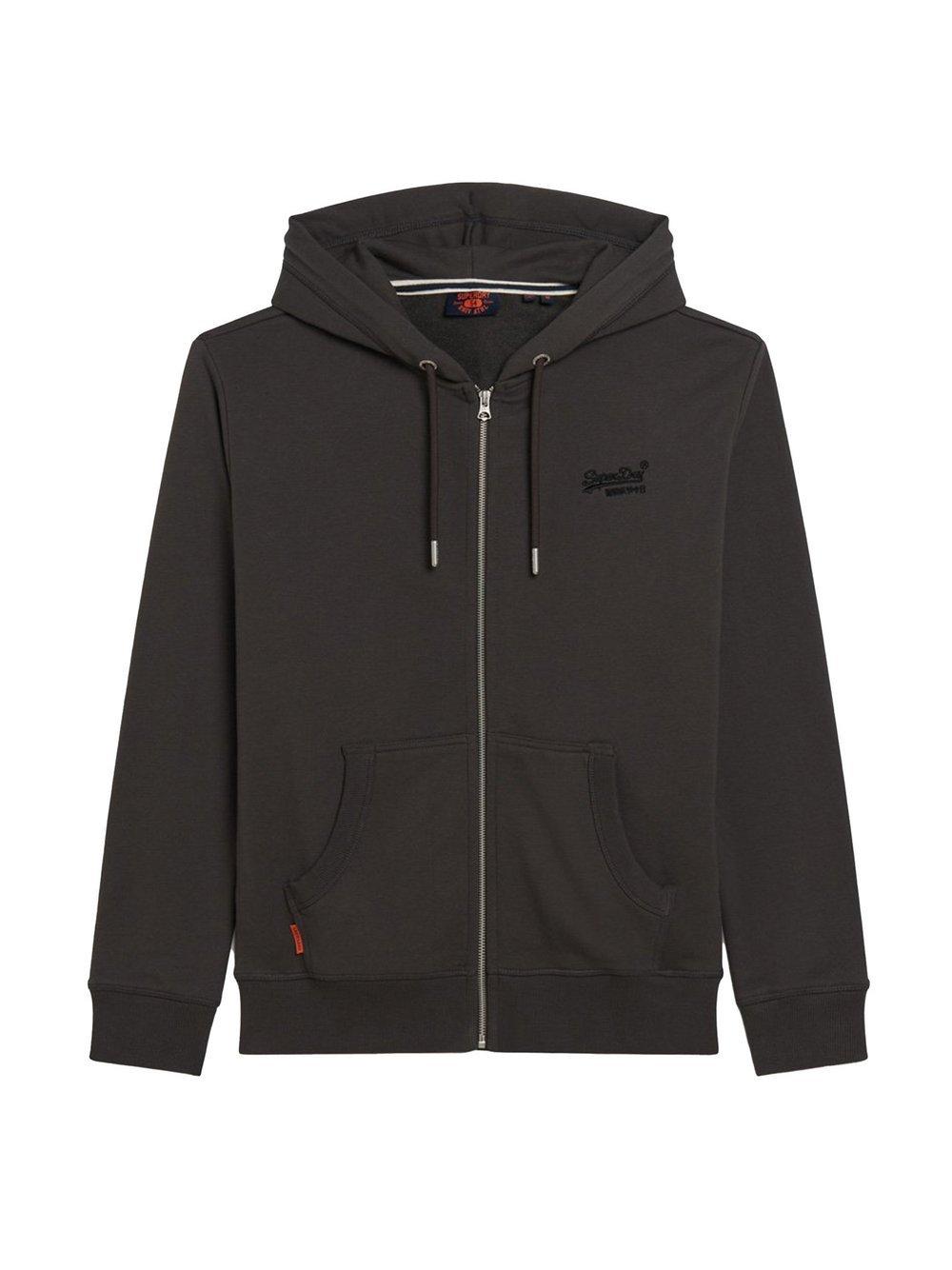 Superdry Sweatjacke Herren Baumwolle, schwarz von Superdry