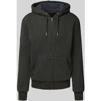 Superdry Sweatjacke mit Kapuze und Känguru-Tasche in Graphit, Größe XXXL von Superdry