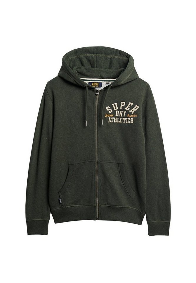 Superdry Sweatshirt Superdry Herren Zipper VINTAGE SUPERSTATE ZIPHOOD Dark Olive Marl von Superdry